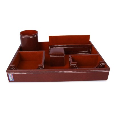 Leather Multipurpose Desk Organizer